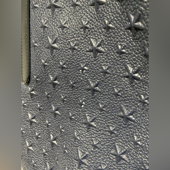 Jimmy Choo Pimlico Star Studs Navy Leather Tote Bag - Picture 3 of 12